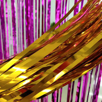 3.2x6.6ft Latar Belakang Pesta Pernikahan Tirai Foil Rumbai Dekorasi Foto Bachelorette Tirai Dinding Ulang Tahun Baby Shower