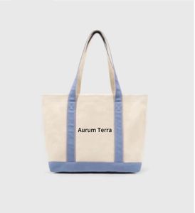 Custom with Logo Printing Blank Pocket and Zipper Shoulder Length Handle <b>Medium</b> Shopping Cotton Canvas Tote <b>Bag</b> with Ribbon Rope - Product Image 3