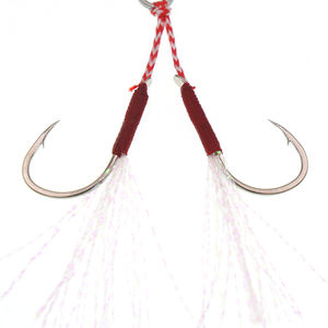 Hameçon double de pêche pour leurres de pêche à pas lent Hameçons d'assistance à la pêche OEM Image lumineuse Hameçons de sport Emballage OPP - Product Image 5