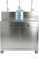 Station de remplissage d'eau semi-automatique 20L (5 gallons) avec 4 robinets et emballage en caisse