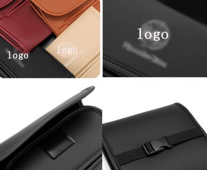 Boîte à mouchoirs universelle en cuir PU pour voiture, sac à mouchoirs pour dossier de siège, accoudoir, boîte ronde, étui de rangement pour mouchoirs - Product Image 4