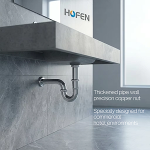 Siphon de <span class=keywords><strong>lavabo</strong></span> G1-1/4 anti-odeur réglable pour salle de bain d'hôtel, tuyau de vidange de <span class=keywords><strong>lavabo</strong></span>, raccord de plomberie en P - Product Image 1