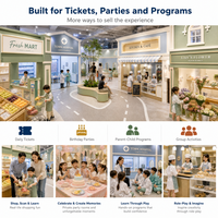 Parque Infantil Interior Modular en Venta, Diseño para Mercado, Cafetería, Calle, Cumple con la Norma EN1176, Centro de Entretenimiento Familiar