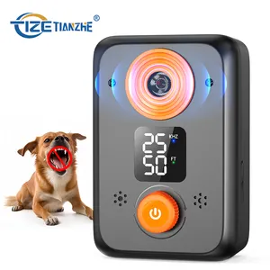 TIZEアップグレードされた屋外屋内ワイヤレス超音波犬の樹皮制御デバイス充電式自動忌避ペットトレーニング