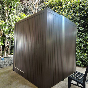 เครื่องกำเนิดไอน้ำ6KW สำหรับใช้ในอพาร์ตเมนต์ห้องซาวน่าทรงลูกบาศก์แดงซีดาร์สำหรับใช้งานกลางแจ้งแบบทันสมัยกำหนดเอง - Product Image 6