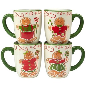 Mug à café de Noël amusant en céramique rouge en forme <span class=keywords><strong>d</strong></span>'homme en <span class=keywords><strong>pain</strong></span> <span class=keywords><strong>d</strong></span>'<span class=keywords><strong>épice</strong></span>s - Product Image 4