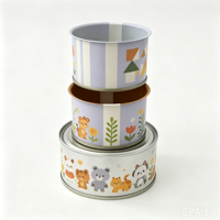 Boîte en fer blanc ronde petite et hermétique, résistante à la lumière, de qualité alimentaire, vide, avec couvercle, pour matcha, café en poudre et thé