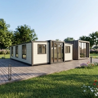 Casa Container Espandibile con 3 Camere da Letto, Casa Prefabbricata di Lusso in Container da 40 Piedi