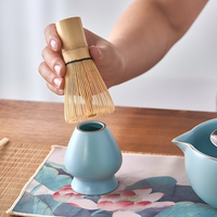 Service à thé en céramique blanche de style japonais en gros, bol à matcha traditionnel Chawan pour la cérémonie du thé