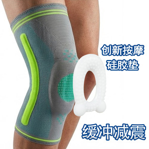 Genouillère de sport professionnelle gris-vert avec support à ressort à mémoire de forme, unisexe, pour entraînement et fitness en extérieur - Product Image 3