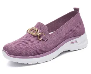 OEM ODM Walking Loafers Hersteller China kundenspezifisch Schlussverkauf leichte rosa Freizeitschuhe für Damen