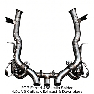 ท่อไอเสียแบบเต็มระบบ Vortex SS304 พร้อมวาล์ว สำหรับ Ferrari 458 Italia Spider 4.5L V8 พร้อมแผ่นกันความร้อน ชุดแต่งแบบติดตั้งได้ทันที - Product Image 1