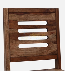 <b>Rustic</b> Sheesham Wood <b>Dining</b> <b>Chair</b> with Slatted Backrest and Solid Seat Modern Farmhouse Style Furniture for the <b>Dining</b> Room Home - Product Image 5