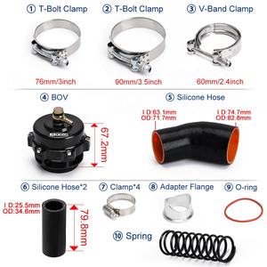 Tubo de entrada de flujo con Kit BOV de 50MM, compatible con <span class=keywords><strong>BMW</strong></span> N54, E88, E90, Turbo, válvula de soplado, Kit de tubo de carga de motor BOV03 - Product Image 5