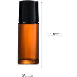 Indispensabili per contenitori Roll-On riutilizzabili da 50ml 2 bottiglie di vetro ambrato facili da usare perdono bottiglie di olio essenziale accessori - Product Image 2