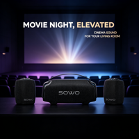 Set Speaker Lepas Pasang SOWO 2.1Channel Surround Deep Bass Nirkabel Audio Terpisah untuk Home Theater