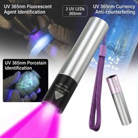Linterna de Inspección UV Recargable DUNFBIRD de 365nm y 15W, de Aleación de Aluminio, para Fluorescencia de Superficies en Talleres y Verificación de Equipos