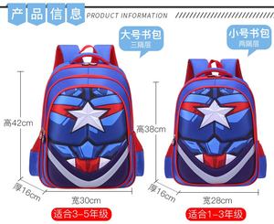 3D personaje de dibujos animados lindo estudiante de escuela primaria bolso de hombro músculo araña princesa patrón niño niña niños mochila - Product Image 3