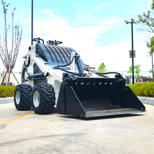 Косилка-погрузчик Kubota с гусеничным дизельным мини-погрузчиком, крепежный ковш для землеройной машины