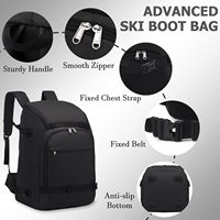 Sac à dos de voyage imperméable pour équipement de snowboard, casque de ski, lunettes, gants, accessoires, sac de rangement pour chaussures de ski