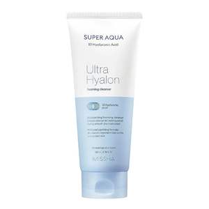 Missha Super Aqua Ultra Hyalron Foaming Cleanser 200 ml avec 10 % d'acide hyaluronique pour tous types de peaux - Product Image 1