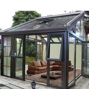 D-TOP verre grande baie maison petite villa maison préfabriquée véranda avec toit pour piscine véranda en verre maison de maison - Product Image 3