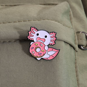 有趣的Axolotl珐琅别针可爱卡通两栖胸针翻领徽章动物珠宝礼物给孩子和朋友 - Product Image 3