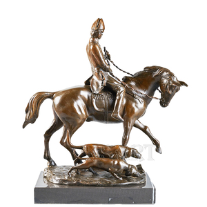 Di alta qualità in bronzo per interni due cani scultura in metallo piccolo artigianato statua per la decorazione domestica tecnica di fusione - Product Image 6