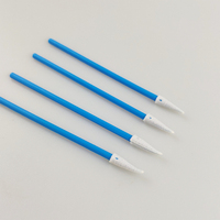 3KFUT SW-2601C 750 Écouvillons en mousse à tête micro, pointe de précision, avec manche noir, non pelucheux, jetables, longueur 165 mm