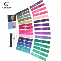 Goldeng TPE Resistance Ring Yoga Circle Fitness Elastic Band 600mm Set Latihan Multifungsi 5 Buah dengan Tas Penyimpanan