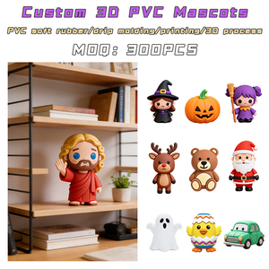 Mascottes 3D en PVC de personnages de dessins animés, figurines miniatures en caoutchouc souple personnalisées, statues créatives, articles promotionnels OEM pour grandes marques vérifiables - Product Image 1