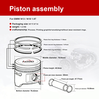 Raceorly Vente en gros de segments de piston STD 76,92 mm STD 11257601181 pour BMW Mini 316i Cooper S F20 F30 R56 1.6T N13 N18