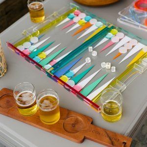 2024 thiết kế mới nhất Acrylic Cầu Vồng & rõ ràng backgammon ban trò chơi thiết lập Chất lượng cao phong cách độc đáo tốt nhất cho trẻ em - Product Image 5