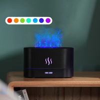 Diffuseur de flamme USB de bureau 2023 ML, réservoir d'eau, huile essentielle, humidificateur d'air, mini humidificateur à flamme avec lumière colorée, 180