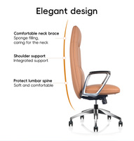 Chaise de bureau de direction moderne de luxe à dossier haut, en cuir PU synthétique de qualité supérieure, ergonomique, certifiée, pour PDG, directeur général et managers
