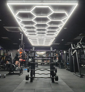 HanYin Plafonnier hexagonal anti-éblouissement en nid d'abeille, lampe LED étanche pour garage et salon de coiffure - Product Image 4