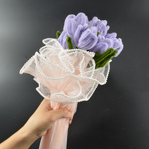 Malla Ondulada Plisada para Envolver Flores, Material de Embalaje, Suministros para Floristería, Malla Ondulada de Perlas, Red para Envolver Rosas - Product Image 5