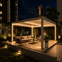 Kit de pergola motorisée modulaire en aluminium à assemblage rapide, imperméable, bioclimatique, écologique, pour jardin extérieur