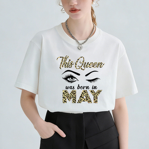 Stampa 'This Queen Was Born in MAY' Design in Vinile DTF per Trasferimento a Caldo - Product Image 6