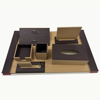 Vente en gros Ensemble de bureau de luxe Accessoires de bureau en cuir Ensemble de tapis de bureau cadeau d'affaires personnalisé