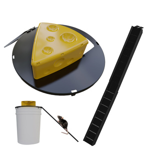 Cheese Design Bucket Lid Flip Slide Rat Trap Reusable Automatic Plastic Barrel Slope Mice Trap for Indoor Outdoor