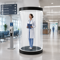 Proyector de Hologramas con IA de 360 Grados, Kiosco Cilíndrico |   Publicidad con Gráficos Holográficos 3D para Salas de Exposiciones Tecnológicas, Museos y Centros Comerciales