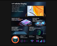 2024 Teclast T70 14 Pouces 8 Go+256 Go Helio G99 Octa Core Android 15 Tablette PC 10000 mAh 4G LTE Divertissement Étude
