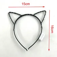 LED telinga kucing berbentuk hiasan kepala pesta Halloween lampu berkedip telinga berkedip pita rambut perlengkapan pesta Natal cahaya