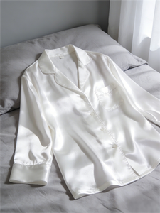 <span class=keywords><strong>Pigiama</strong></span> da <span class=keywords><strong>Donna</strong></span> Personalizzato con Logo OEM, 220GSM, Morbido e Traspirante in Seta Ghiaccio, Scollo a V, Vita Elastica, Lunghezza Intera, <span class=keywords><strong>Oversize</strong></span> S-5XL, Set Vestaglia da Notte - Product Image 4