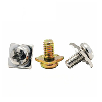 Vis combinées en acier inoxydable nickelé à tête cylindrique M2 M2.5 M3 M3.5 M4 (pouces/métriques)