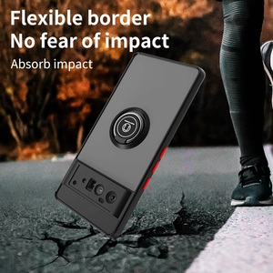 Coque de téléphone givrée pour Google <span class=keywords><strong>Pixel</strong></span> 6 <span class=keywords><strong>Pro</strong></span> Fashion, Protection antichoc pour voiture magnétique avec anneau de support - Product Image 3