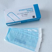 Vente en gros de sacs de désinfection en papier PET pour emballage de beauté des ongles, pochette de stérilisation avec technologie EOS, poches dentaires protectrices