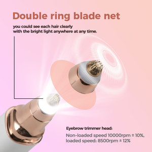 Épilateur sans fil pour l'épilation du visage, outil de coupe des poils des sourcils indolore pour femmes, épilation du visage et des lèvres - Product Image 6