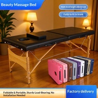 Table de massage pliable portable Chenman en bois de bouleau renforcé, légère, avec sac de transport, design moderne pour salon de beauté, spa à domicile